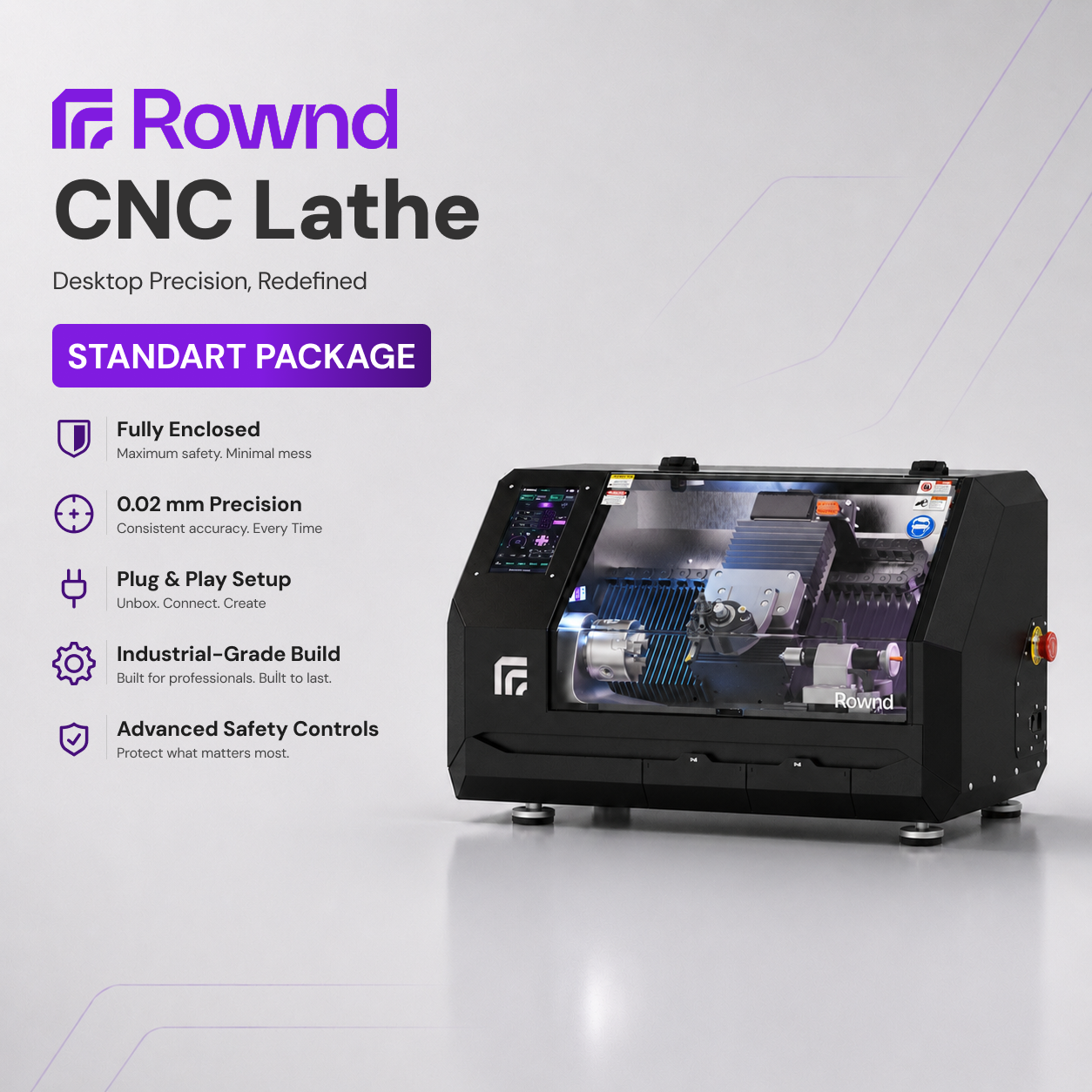 rowoon3様 Rownd Desktop CNC Lathe Standart Package – Rownd Precision