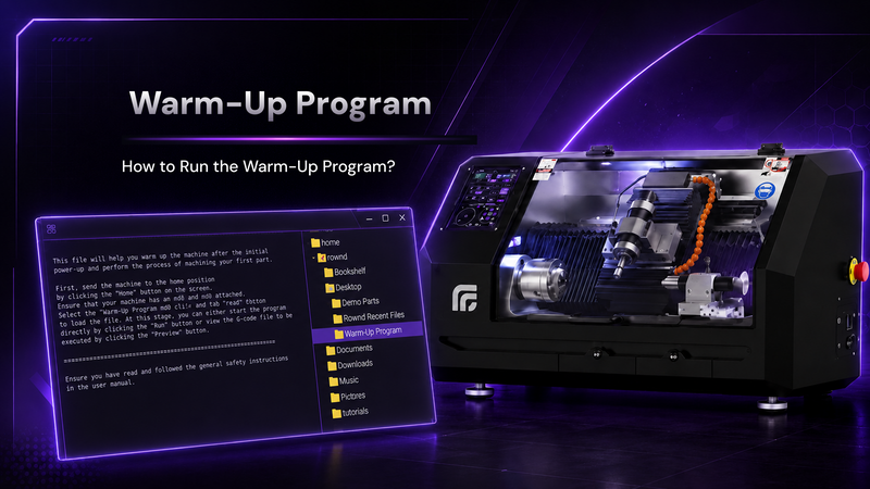 Rownd Masaüstü CNC Torna - Warm-Up Programı Nasıl Çalıştırılır?