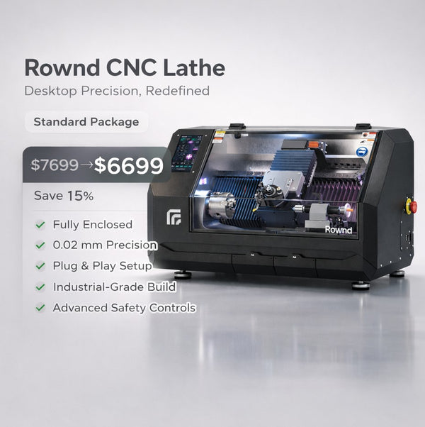 Rownd Desktop CNC Lathe Standart Package